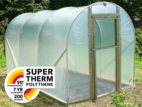 6ft wide hobby polytunnel 200 micron polythene